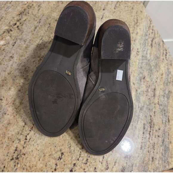 Lucky Brand LK-Bahrie Oiled Suede Titanium Bootie Women's Size 7W Gray - Picture 9 of 13